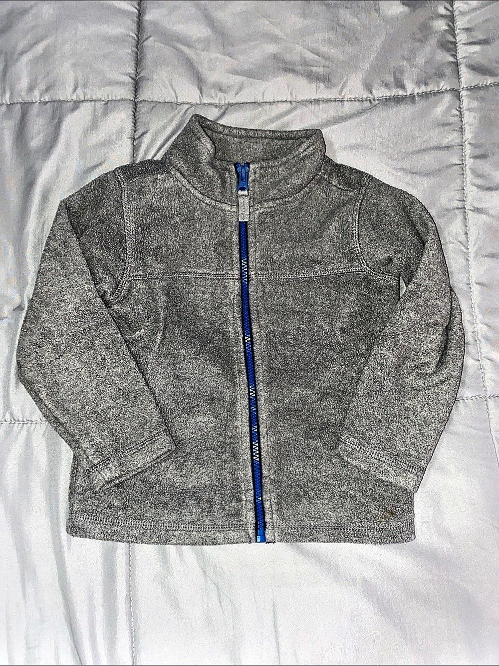 carter's Gray & Blue Fleece Jacket Boys 3T